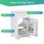 Meuble-lavabo de 20 po avec lavabo, porte à fermeture douce, support de rangement et tablette réglable de finition blanche