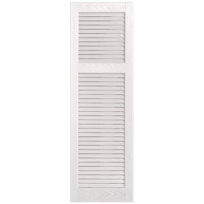 Paire de volets à persienne droite, 59 po, 12 po, Blanc