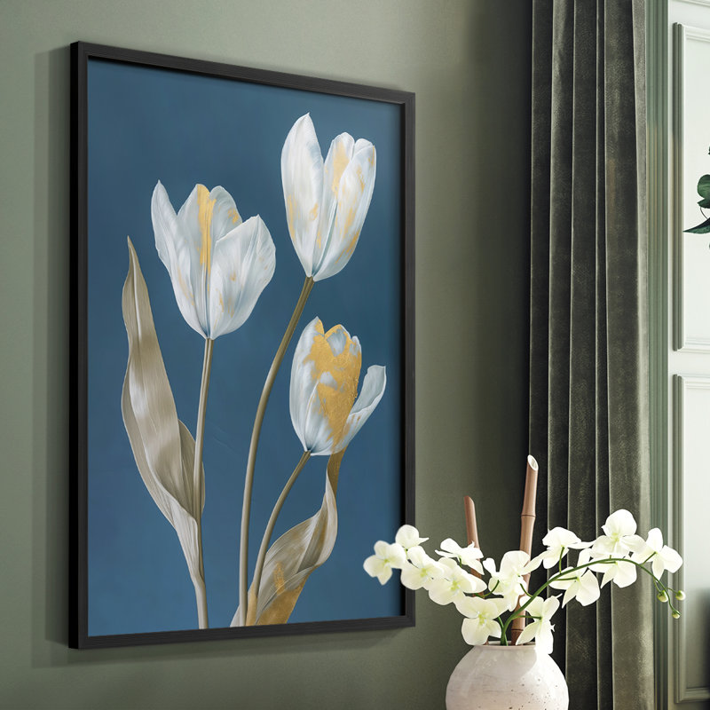 Série FLORAL CLII - reproduction encadrée de qualité supérieure - prête à être accrochée - aucun clou requis