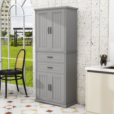 Élégante armoire de rangement - Grand espace de rangement avec tablettes réglables, tiroirs lisses et fonctions de sécurité anti-basculement