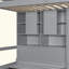 Lit superposé avec tiroirs, garde-robe, tablettes de rangement et lit hydraulique-746708610