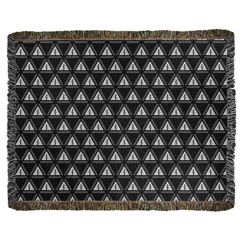 Couverture en coton Theo Nath, l 50 po x L 60 po, Noir