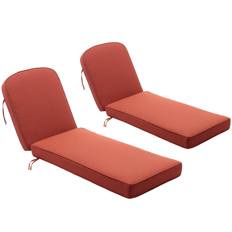Ranu Outdoor Extra Thick Polyester Seat/Back Cushion 23'' W x 75'' D with Thickness of 5", Orange Solid Color