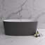 Baignoire de trempage autoportante en acrylique 59 po. X 30 po.-87093360