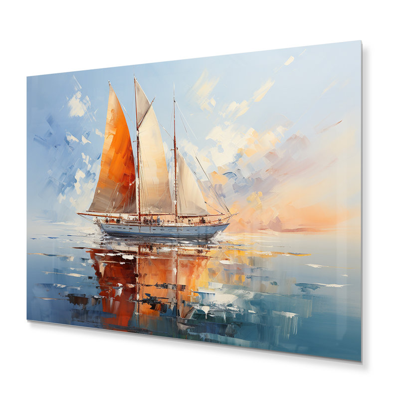 Boat Minimalism Regatta II - Boat Metal Wall Decor, H 12 po x l 20 po x P 1 po