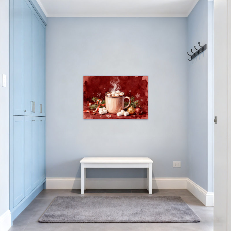 Noël chocolat chaud de Noël avec guimauves et décorations