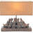 Bronze Resin Bunny Lamp With Rectangular Linen Shade For Nursery, Farmhouse Decor