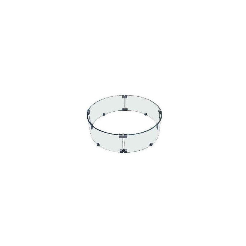 Glass Glass Border For Gas Fireplaces, 18 cm H x 62 cm W x 62 cm D