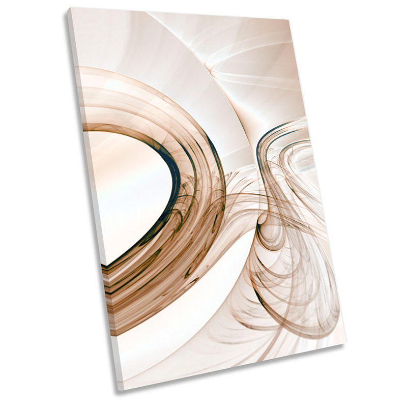 X0197 Abstract Fractal Design - Wrapped Canvas Print, 18cm H x 12cm W x 2cm D