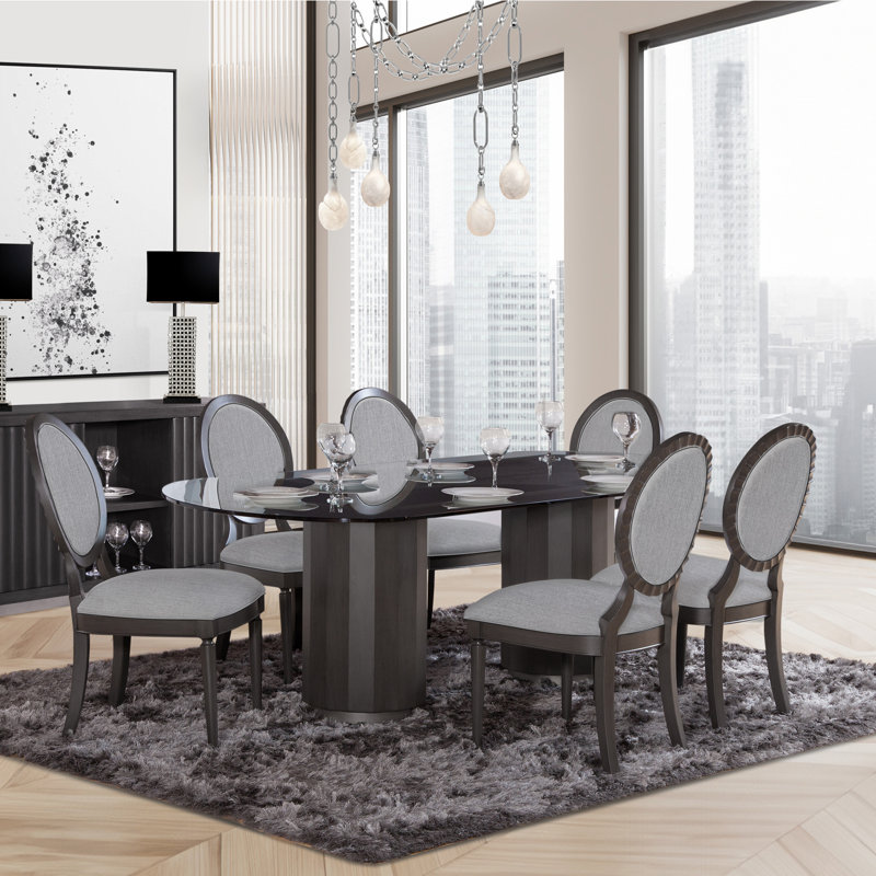Brayden Studio® 5 - Piece Glass Top Dining Set