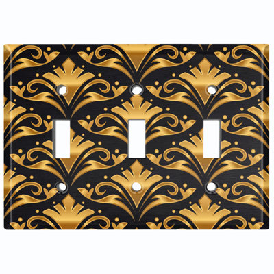 Metal 3-Gang Toggle Light Switch Wall Plate