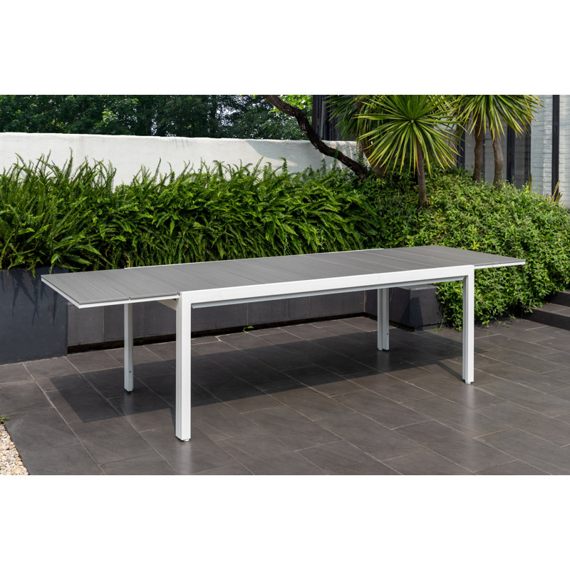 Ensemble de salle à manger d'extérieur extensible en aluminium 9 pièces Schipper