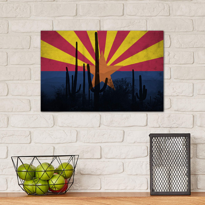 Arizona (Cacti) - Wrapped Canvas Print, 30.48cm H x 45.72cm W x 1.91cm D