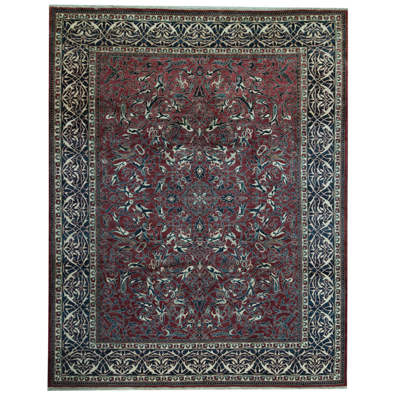 Tapis rouge noué à la main de haute qualité