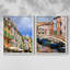 Cinque Terre - reproduction encadrée de qualité supérieure - prête à être accrochée - aucun clou requis - aucun clou requis-26596532-26596435