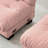 Pink Chenille Cloud Upholstered Loveseat Sectional With 2 Ottomans, 2 Lumbar & 2 Throw Pillows For Small Spaces Living Room