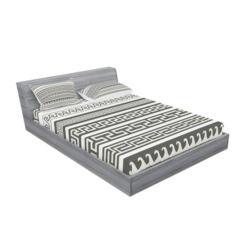 Ensemble de draps Ikat, Ensemble de drap pour grand lit avec drap-housse