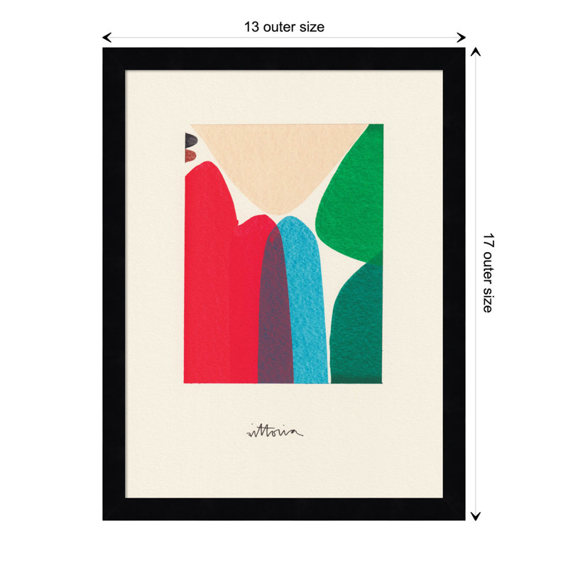 The Mountains We Move In Our Minds by Amber Vittoria, Black Framed, 13" W x 17" H x 1" D