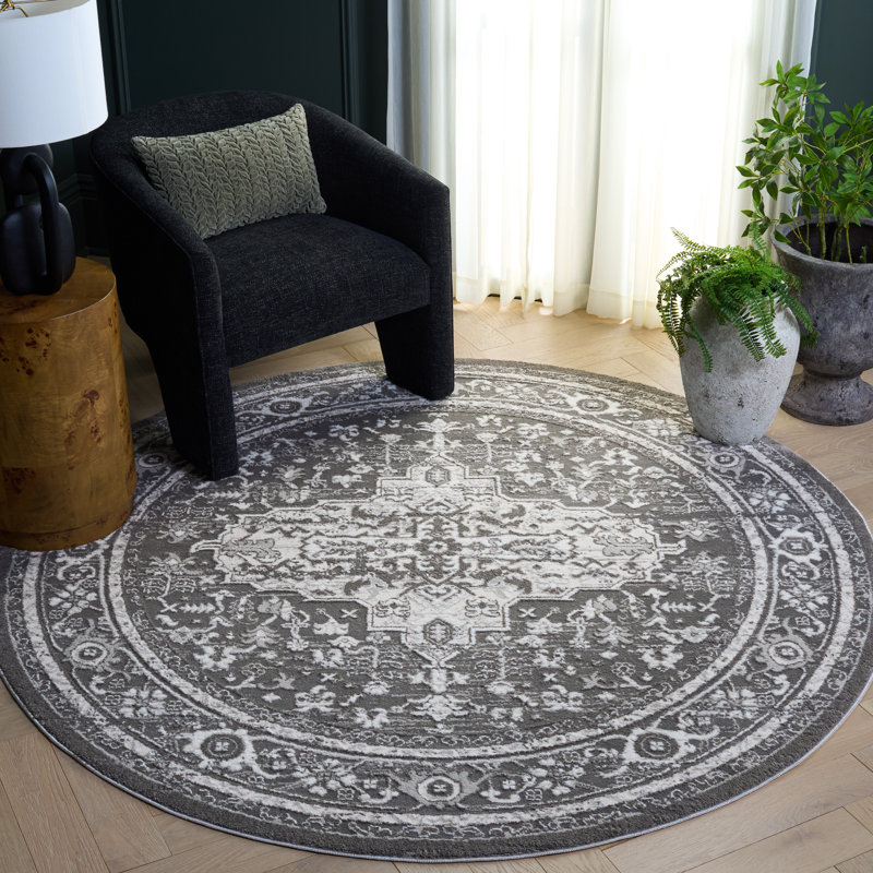 Tapis oriental Lunara 314 Performance, Rond 6 pi 7 po x 6 pi 7 po