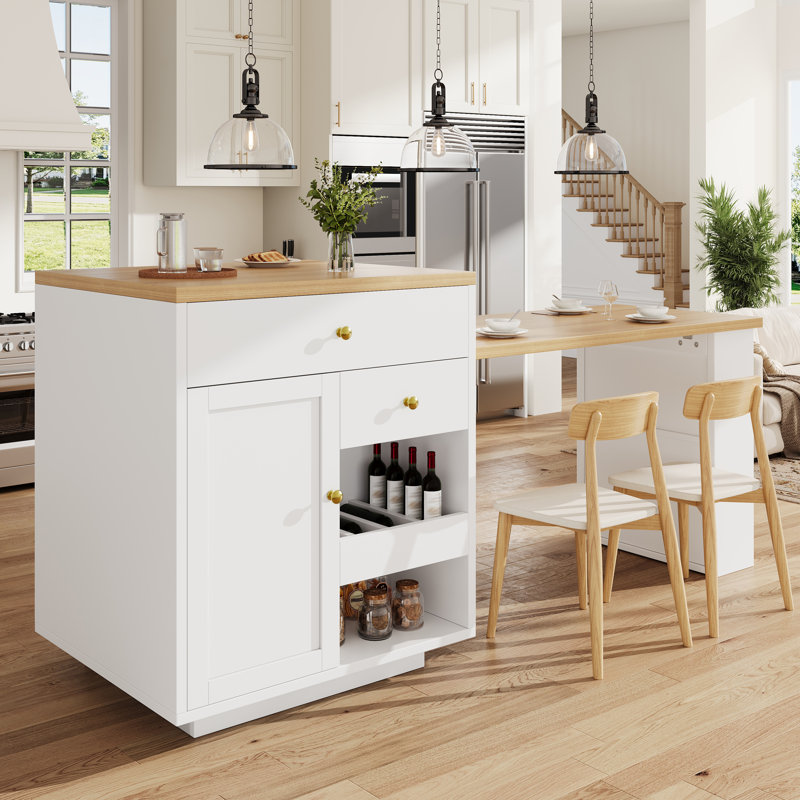 Kitchen Island, White