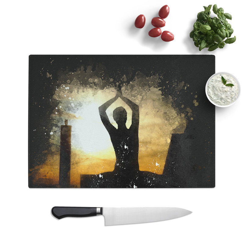 Yoga Meditation Chopping Board, 20cm W x 28.5cm L