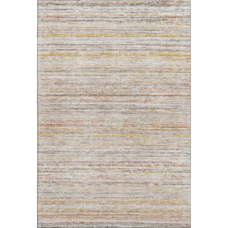 Premium Machine Washable Larock AMF1239 Stripes Rug