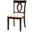 Ensemble de chaises de salle à manger rembourrées Haven avec dossier ovale ajouré et pieds en bois d'hévéa-135411851