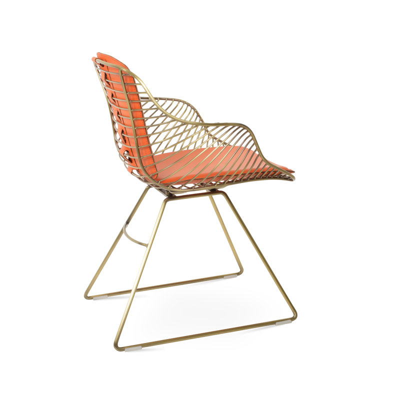 Fauteuil Zebra, Orange, Laiton