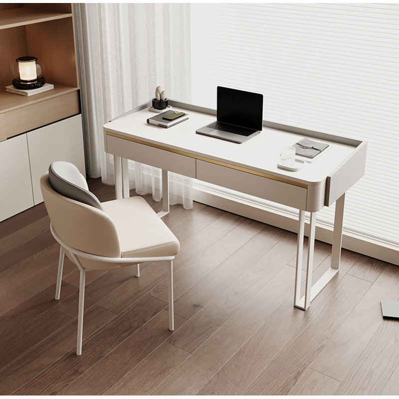 Modern Sintered Stone Tabletop Desk, 29.5" H x 39.4" W x 19.7" D