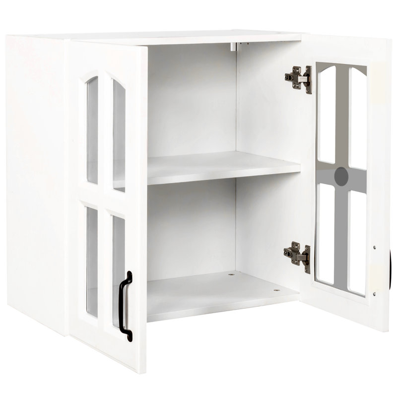 Armoire murale, présentoir à porte vitrée