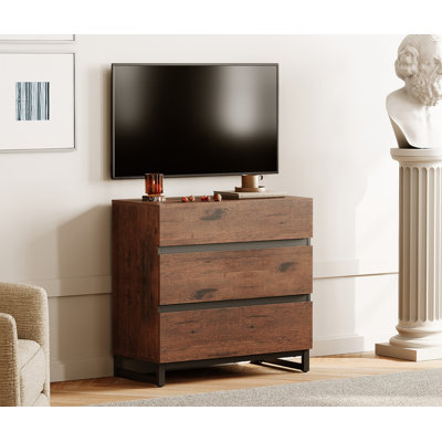 Modern TV Stand For 100 Inch Tvs, Entertainment Center Console With 3 Drawers, Metal Base, Living Room, Bedroom by Latitude Run