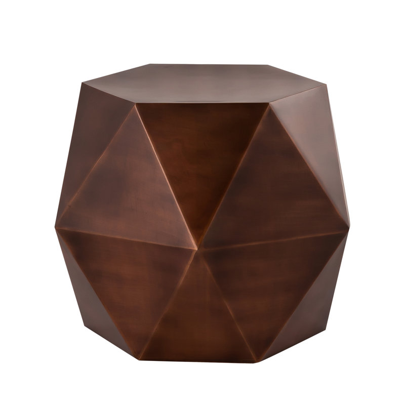 Iron Top End Table, Copper