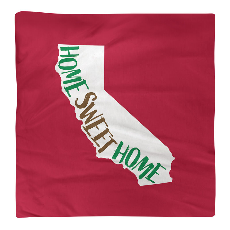 Cotton, Polyester Cities & Maps Square Napkin, Red/Green, 22" W x 22" D, Cotton
