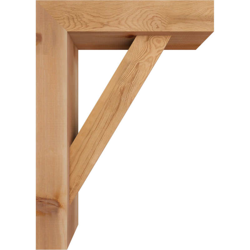Support de bloc traditionnel avec entretoise décalée, 28 x 20, Cèdre rouge occidental de l 5 1/2 po (lisse)