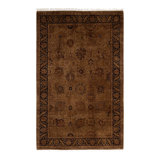 Fine Vibrance One-of-a-Kind 4'1" X 6'8" Hand Knotted Area Rug