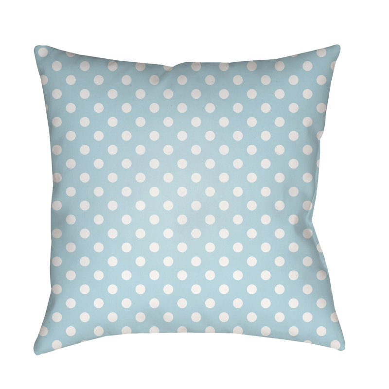 Dottie Polka Dots Throw Pillow, 20" H x 20" W x 3.5" D, Green