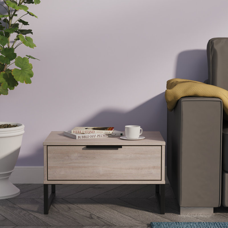 Bisceglia End Table, Grey/Black