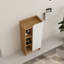 Armoire latérale autoportante en chêne clair de 16 po de hauteur-387035609