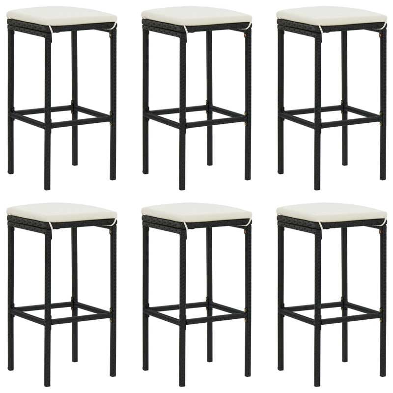 Ryzen Upholstered Counter Stool, White/Black, Extra Tall (41.5" Seat Height)