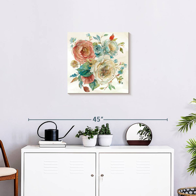 Dainty Rose Garden I, 20" H x 20" W