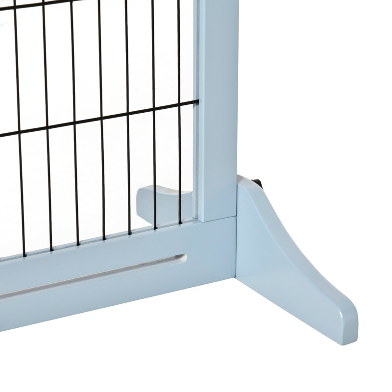 Barrière extra large réglable pour animaux de compagnie pour chiens et chats, idéale pour la maison et le couloir, bleu-gris