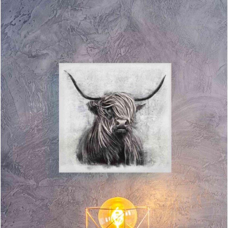 12 X 12 X 0.75 Highland Cattle Frida I Square By Monika Strigel