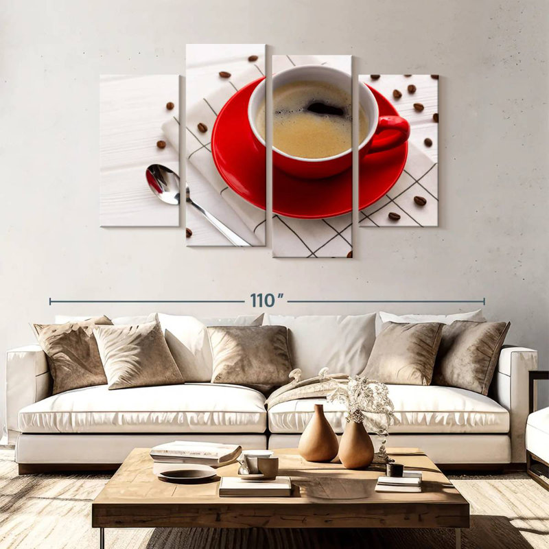 Tasse à café Yarlin et grains rôtis, H 54 po x l 84 po
