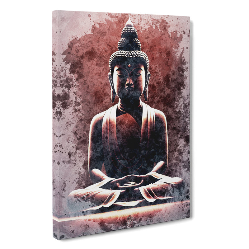 XV1022-5040X Virtuous Buddha - Print, Wrapped Canvas, 50cm H x 35cm W, No Matte