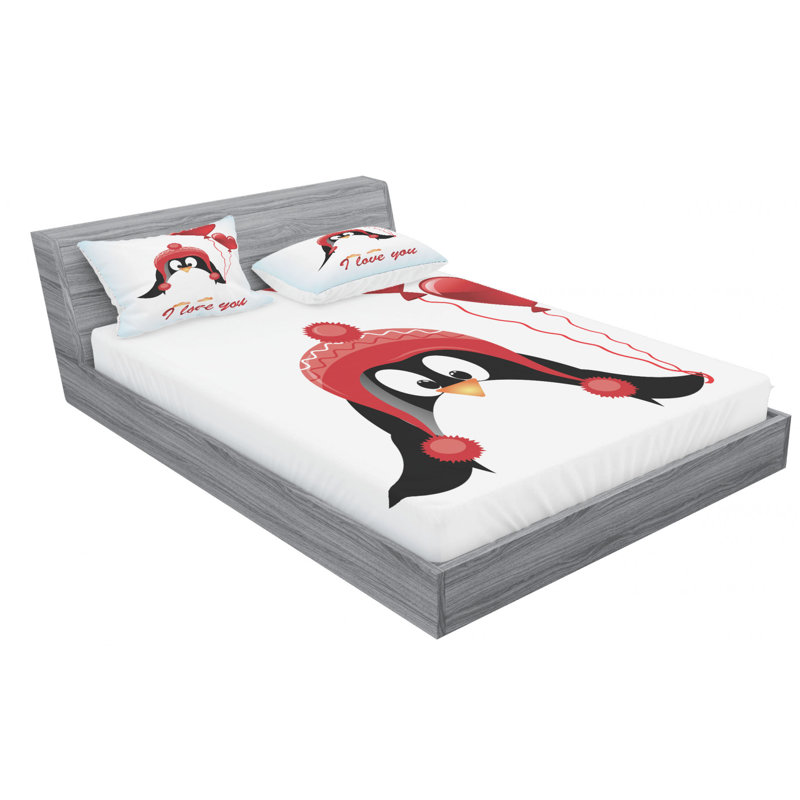Microfiber Sheet Set, Queen Sheet Set with Fitted Sheet