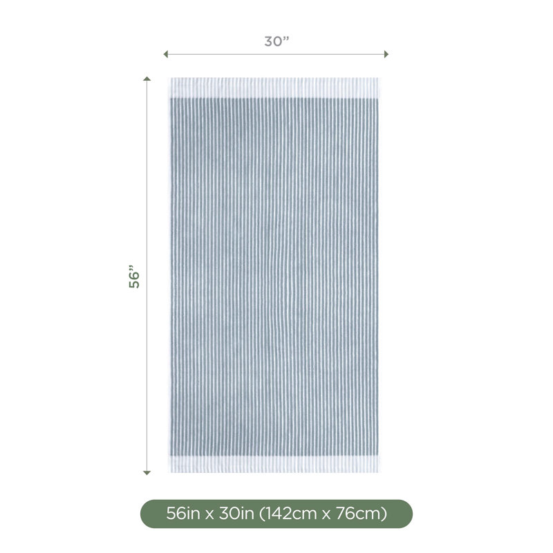 Branden Bath Towel, Sculpted Stripe Light Blue