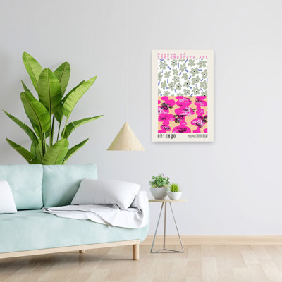 Contemporary Art Abstract Bold Classic Flower Art by Annick - Wrapped Canvas Print