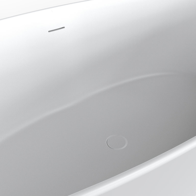 66.9 Inch Freestanding Solid Surface Soaking Bathtub For Bathroom