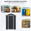 Remise de rangement extérieure en plastique 4 pi x 6 pi avec plancher, noir-119307117-119307115