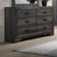 Commode double 6 tiroirs avec miroir Katarina